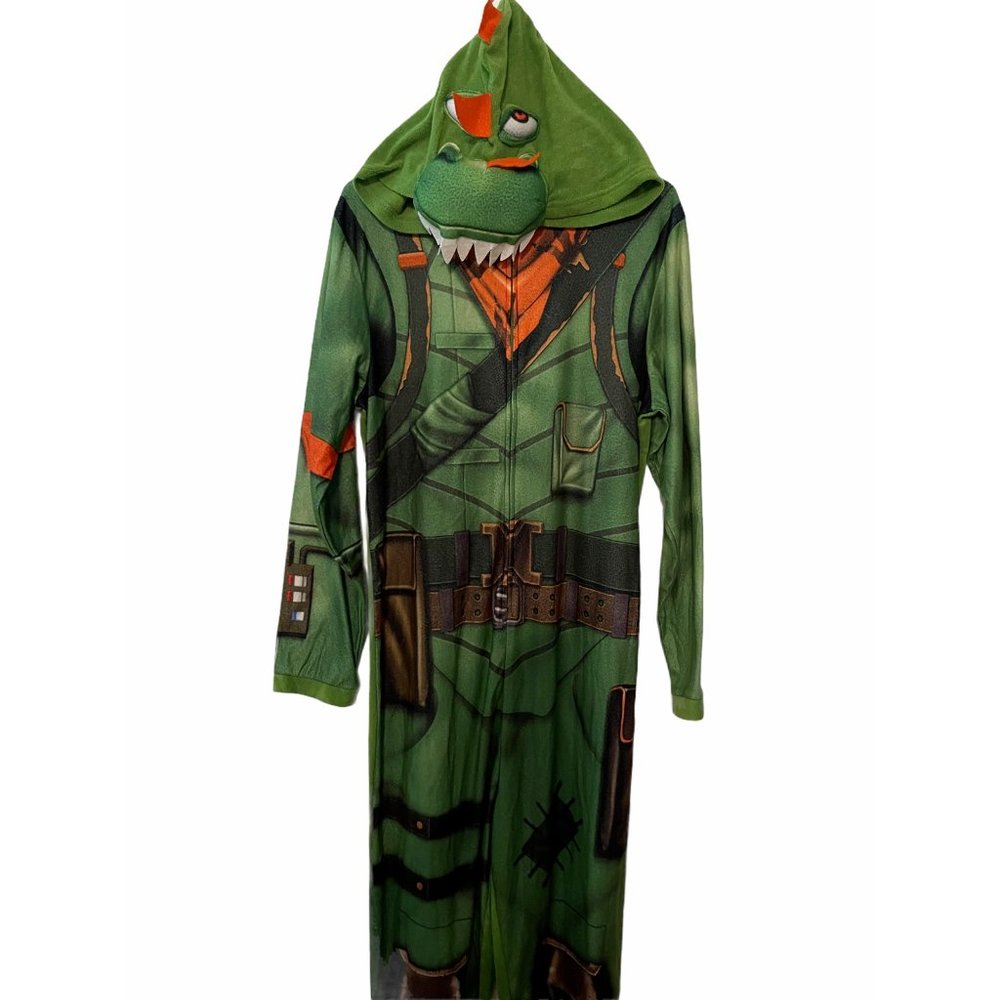 Fortnite Rex Pajama Suit Costume with Padded Hood